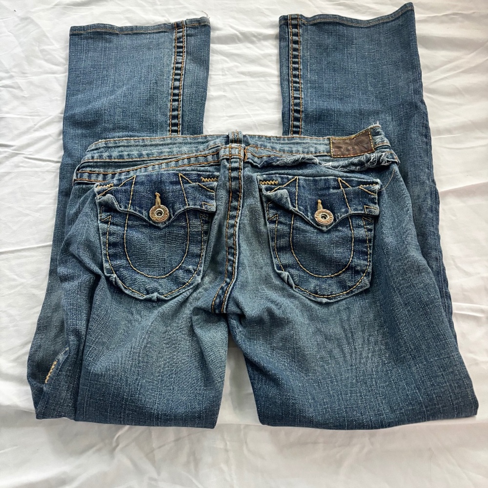 True Religion Low-rise Bootcut Blue Womens Jeans Size 30